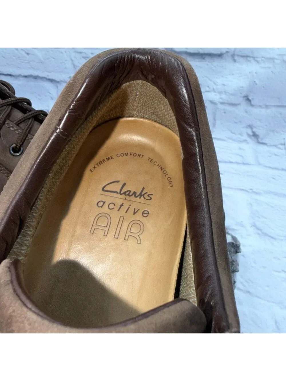 Clarks Ronnie Walk GTX Shoes Mens Size 12 Brown Nubuck Gore-Tex Active Air